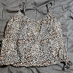 Cheetah print tankini top